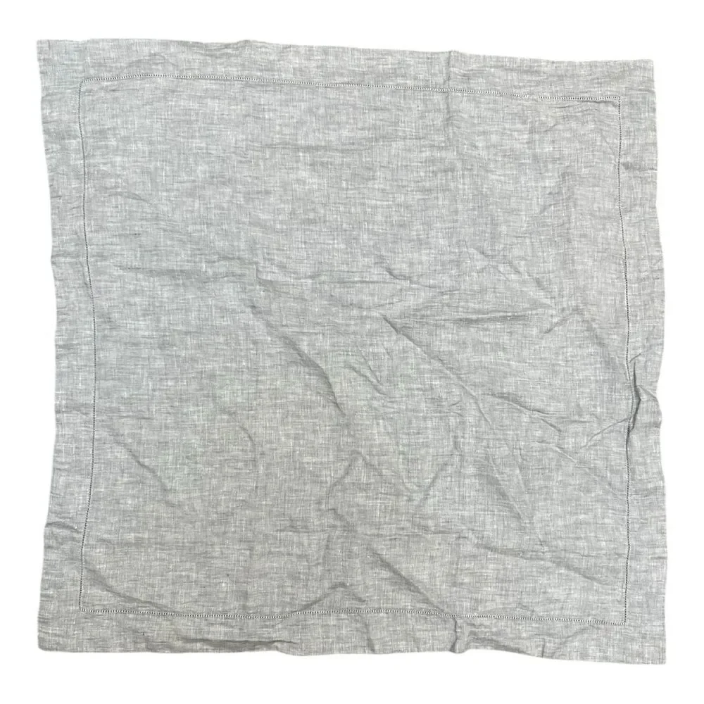 Pottery Barn Gray Linen Square Euro Sham 26x26